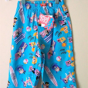 GIRLS PANTS PAUL FRANK NWT Size 3T SMALL PAUL Blue Super Cool